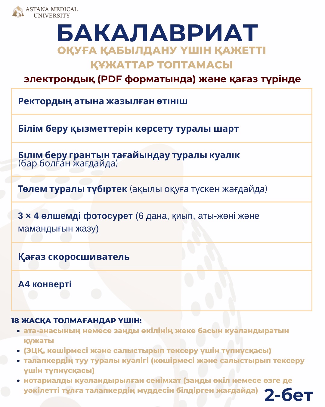 Түсушілерге арналған ақпарат — 2