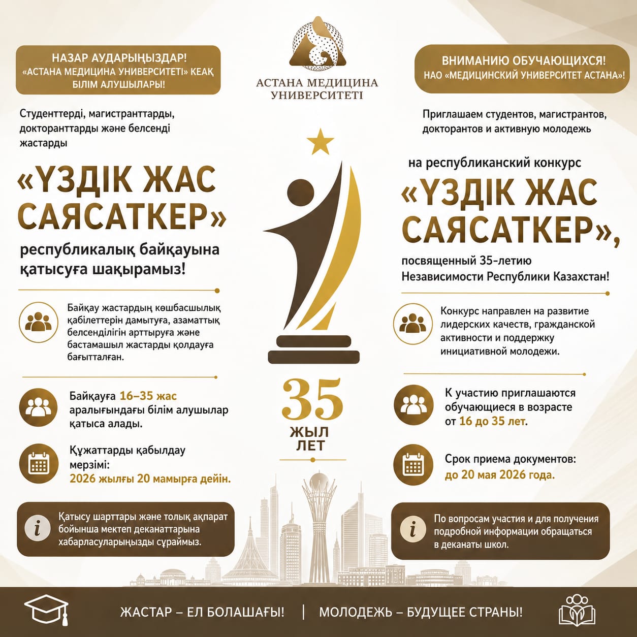 «ҮЗДІК ЖАС САЯСАТКЕР» республикалық байқауы