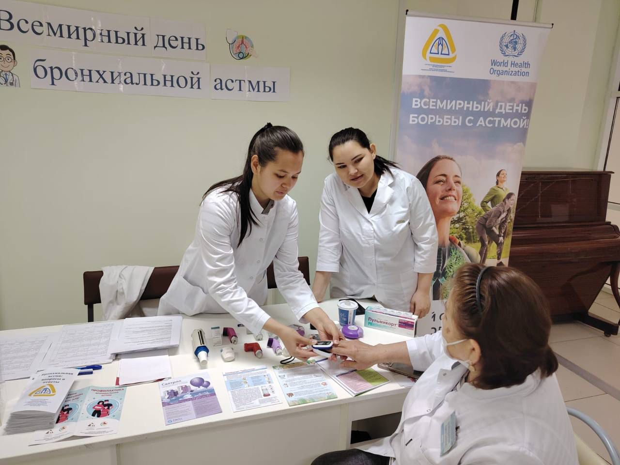 Астана медицина университетінің резидент-пульмонологтары 200-ден астам елорда тұрғынын тексеруден өткізді