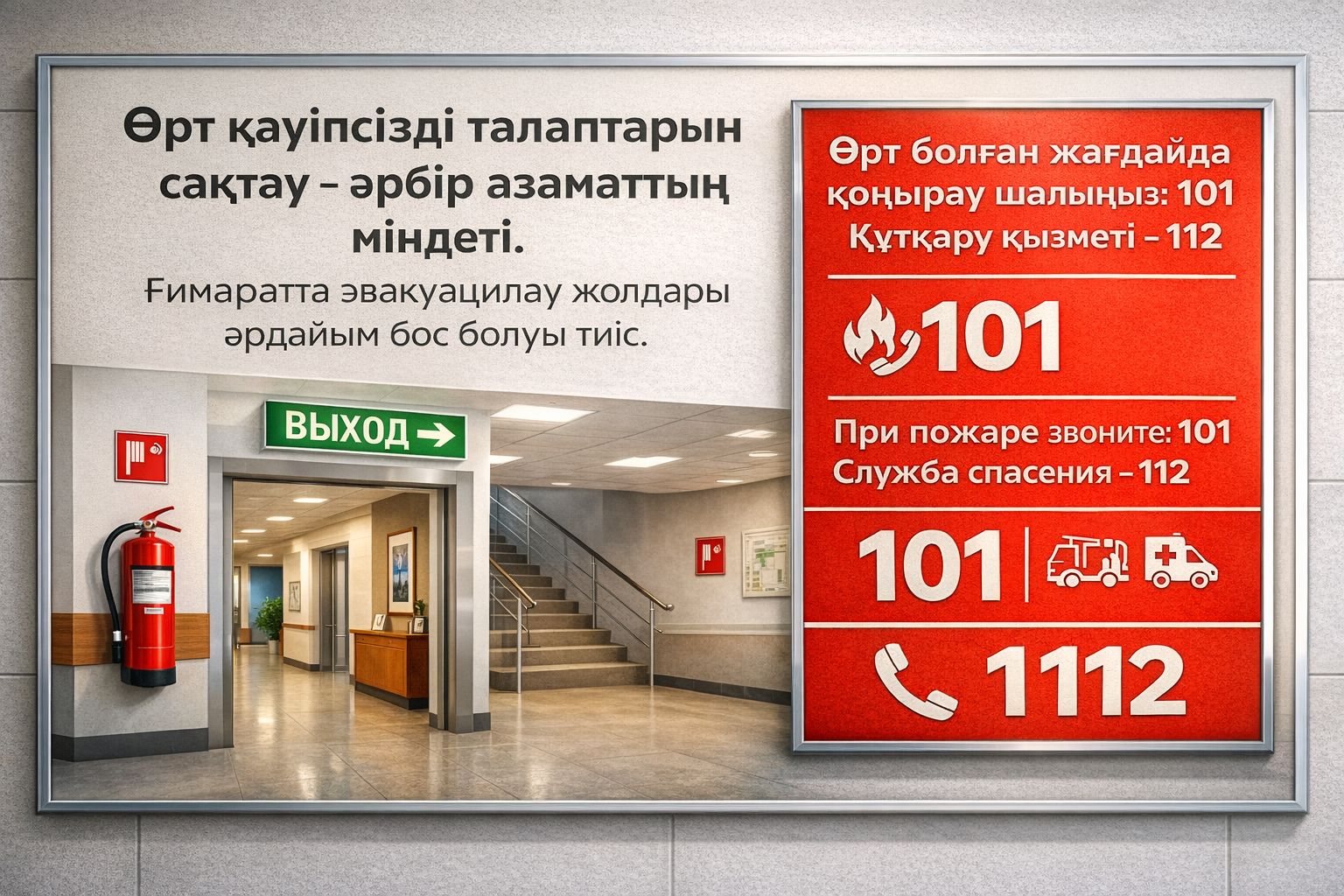 Астана медицина университетінің әкімшілік ғимараттары мен оқу корпустарында өрт қауіпсіздігі талаптарын сақтау